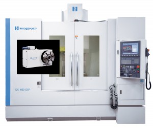 Bridgeport GX 1000 OSP fourth-axis rotary table adds options