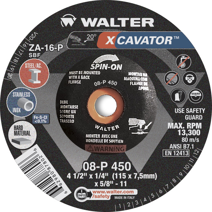 Walters new high removal grinding wheel